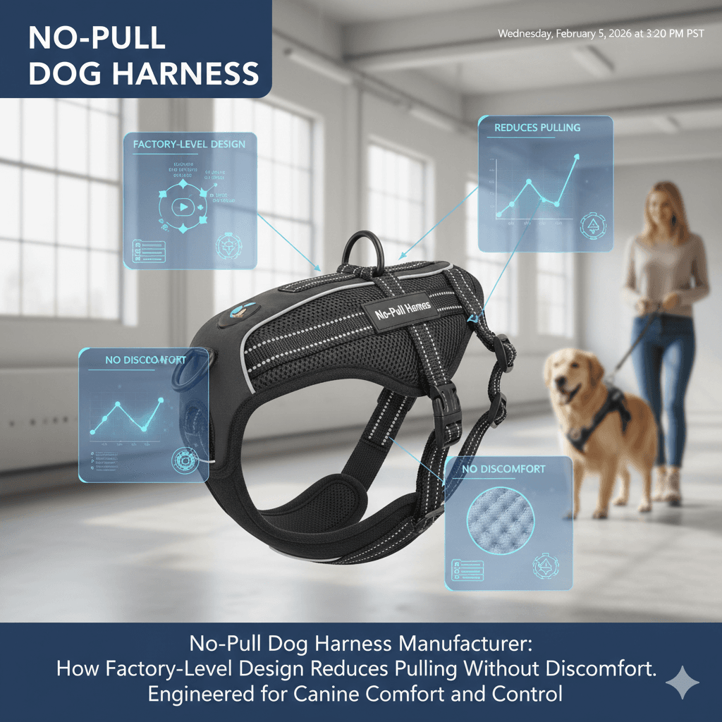 No-Pull Dog Harness Manufacturer: How Factory-Level Design Reduces Pulling Without Discomfort