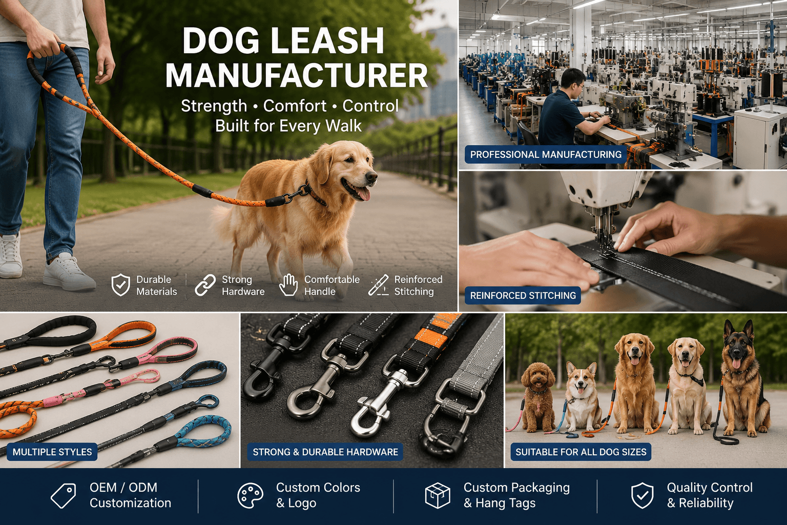 Dog Leash Manufacturer: How Material Strength and Control Design Improve Daily Walking Reliability