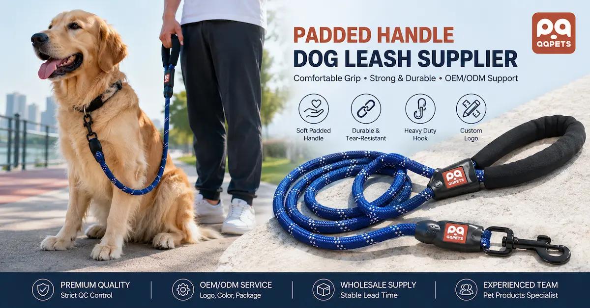 Padded Handle Dog Leash Supplier: How Pet Brands Source Comfortable Walking Leashes
