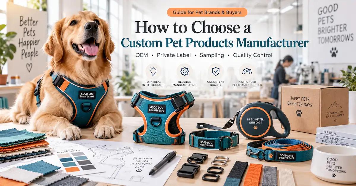 How to Choose a Custom Pet Products Manufacturer for Private Label Dog Walking Collections
