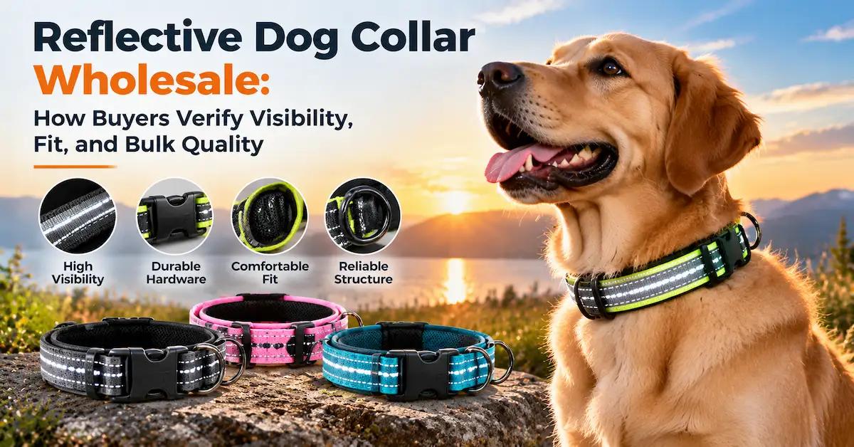 Reflective Dog Collar Wholesale: How Buyers Verify Visibility, Fit, and Bulk Quality